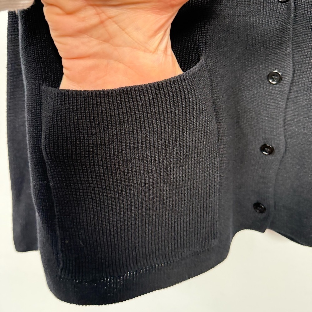 Eileen Fisher Black Button-Up Cardigan, Great Condition! - Picture 3 of 5